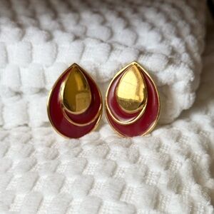 Vintage Monet Teardrop‎ Earrings